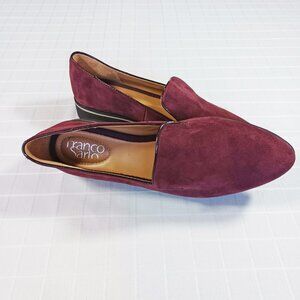 NEW Franco Sarto Leather & Suede Wine Colored Loafers
